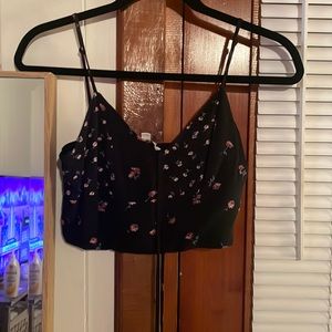 American Eagle floral crop top